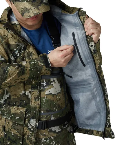 Vista 4 de BASSDASH Walker - Chaquetas transpirables e impermeables para pesca y caza con tela exterior silenciosa para hombres y mujeres en 7 tamaños