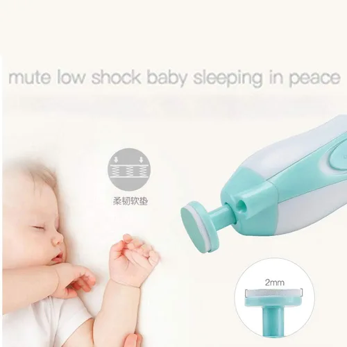 Vista 6 de Lima de uñas para bebé, lima eléctrica, cortador de uñas para bebé y cortaúñas con seguridad ligera para recién nacidos, niños o adultos