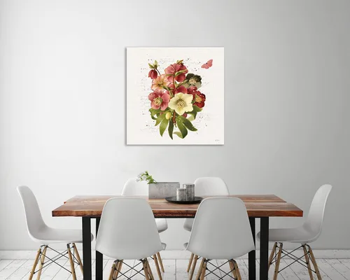 Vista 3 de Jaxson Rea "Vintage Petals V Gallery Wrapped Canvas by Katie Pertiet, 12" x 12