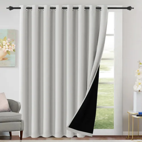 Vista 41 de H.VERSAILTEX Cortinas 100% de opacidad con aislamiento térmico, cortinas opacas completas para sala de estar, cortinas de ventana de eficiencia