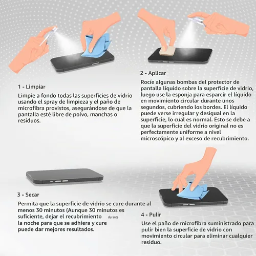 Vista 4 de ProofTech SPRAY ON - Protector de pantalla de vidrio líquido para hasta 10 dispositivos, resistente a arañazos y grietas, nanoprotección para todos