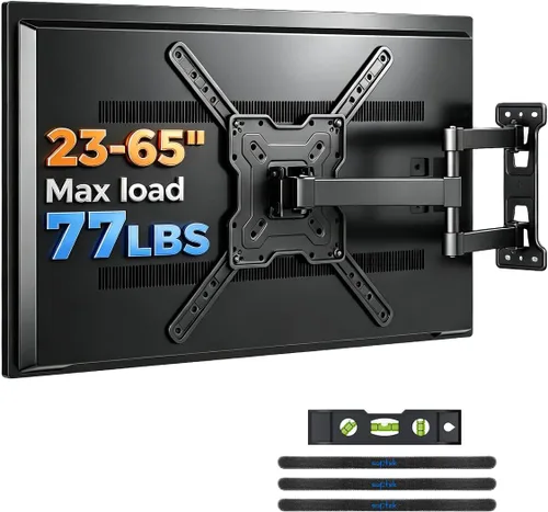 Vista 12 de Suptek - Soporte de pared para monitor de TV de movimiento completo para la mayoría de televisores y monitores de pantalla plana LED LCD de 13 a 43