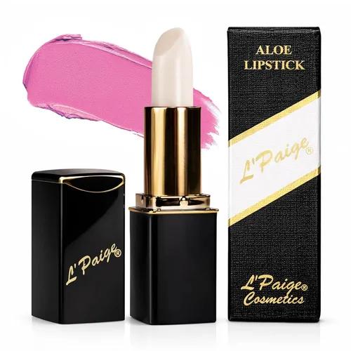 Vista 31 de L'Paige L02 - GRAPE ICE Designer Lipstick Base de aloe vera, de larga duración, hidratante Morado claro con acabado helado iridiscente