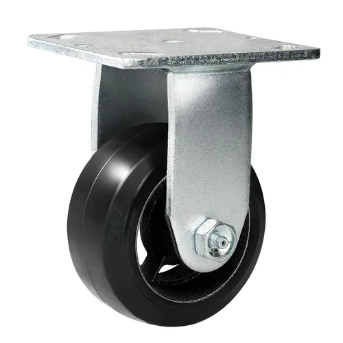 Vista 37 de Ruedas resistentes de 4 pulgadas, ruedas industriales de placa con rueda de goma, utilizadas para carrito de herramientas, plataforma, camión