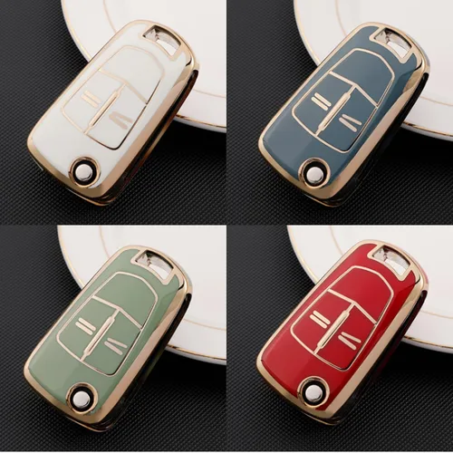 Vista 2 de Fashion TPU Car Flip Key Case Cover Shell Fob, for Vauhxall for Opel Astra H Corsa D Insignia Vectra Zafira Signum Car Accessories