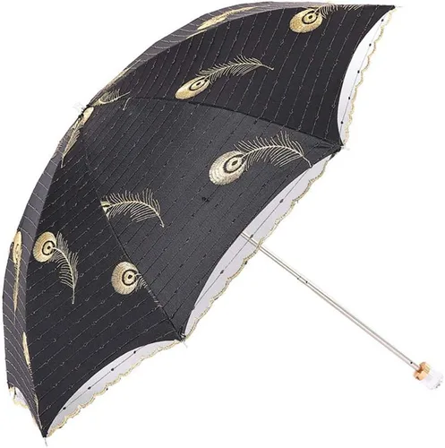 Vista 2 de Honeystore Parasol de viaje plegable Brolly Anti-UV Sombrilla Vintage