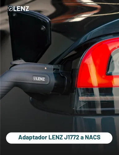 Vista 7 de LENZ Adaptador J1772 a NACS para Tesla y NACS EVs, 80A, UL 2251