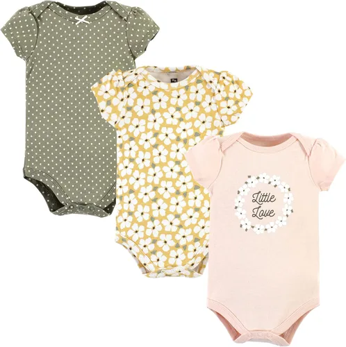 Vista 11 de Hudson Baby baby-girls Cotton Bodysuits 3-pack