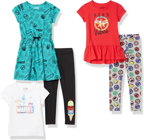 Vista 75 de Amazon Essentials Disney Marvel Star Wars Frozen Conjunto de ropa de mezcla y combinación de princesa para niñas y niños pequeños