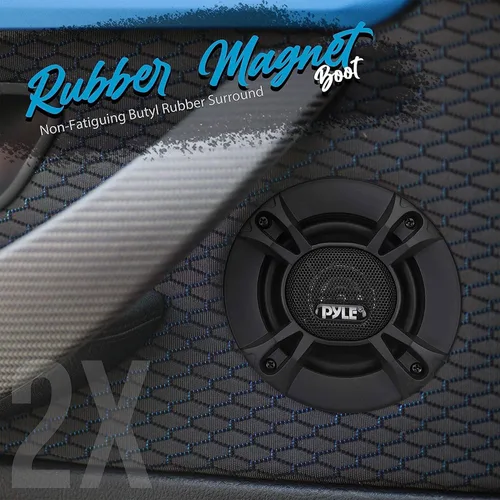 Vista 5 de Pyle Altavoces estéreo universales de 2 vías para automóvil, 240 W, 4 pulgadas, audio coaxial profesional potente, altavoz universal de repuesto