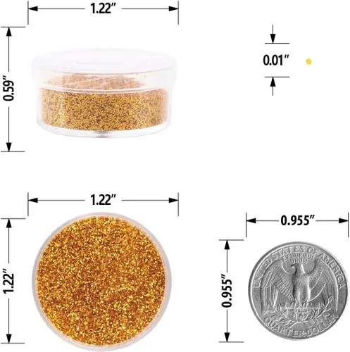 Vista 8 de Brillantina fina de 24 colores, para manualidades, DIY, maquillaje, para la cara o las uñas o el pelo, para los ojos o los labios, de resina