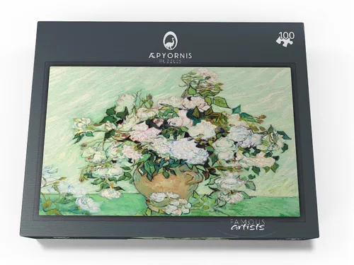 Vista 4 de MyPuzzle Roses 1890 por Vincent Van Gogh - Rompecabezas prémium de 100 piezas para adultos