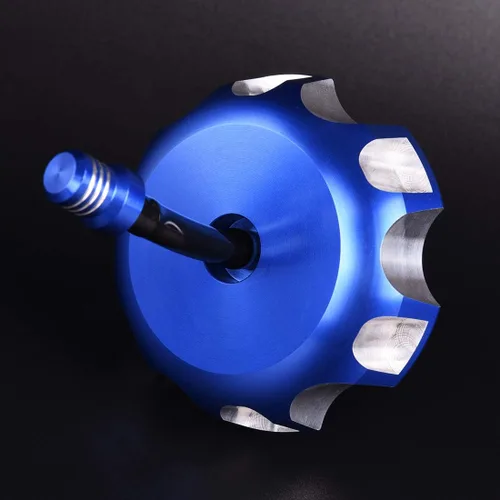 Vista 3 de Billet - Tapa del depósito de combustible de gas con manguera de ventilación para Yamaha Raptor 700 2006-2016, TTR125 2000-2004, para CR85 Azul