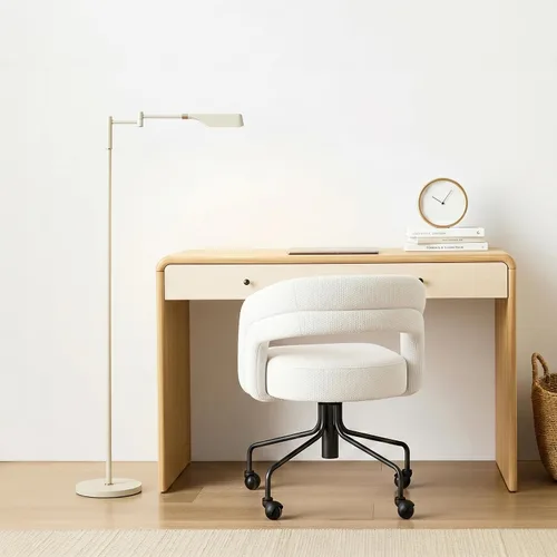 Vista 9 de Brightech Leaf Pharmacy Lámpara de lectura LED, lámpara de pie regulable con fácil rotación sobre silla o escritorio para salas de estar y oficinas