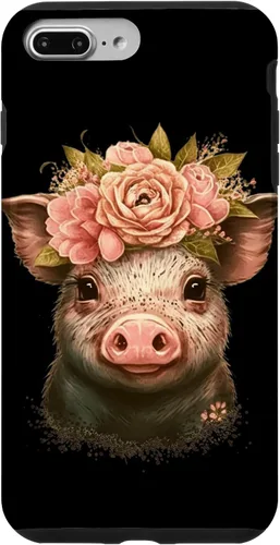 Vista 12 de Pig with Leopard Headband Flower Cute Pig Lover Case for iPhone 17