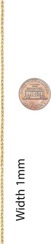 Vista 8 de LIFETIME JEWELRY 1mm Gold Chain for Men & Women 24k Real Gold Plated Diamond Cut Rope Chain 14 to 30 Inch