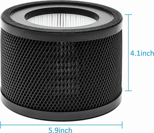 Vista 8 de TT-AP001 - Filtro de repuesto True HEPA, compatible con TaoTronics TT-AP001 y VAVA VA-EE014 purificador de aire, filtro HEPA verdadero H13 y filtro