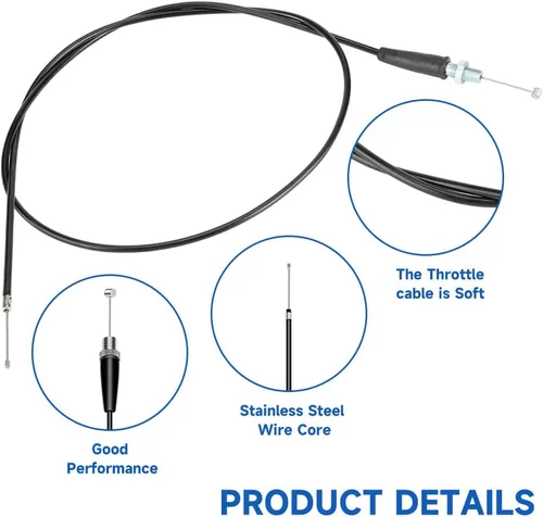 Vista 4 de HIAORS Cable de acelerador de 50 pulgadas para CT200U Mini Baja MB165 196cc 5.5hp MB200 200cc 6.5hp Pit Bike Heat Warrior MOTOVOX MBX10 MBX11 Piezas