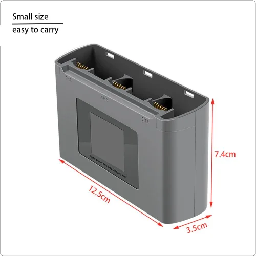 Vista 4 de Hub de carga de batería bidireccional para DJI Mavic Mini 2 Mavic Mini SE Drone cargador de batería, carga 3 baterías, pantalla digital LCD