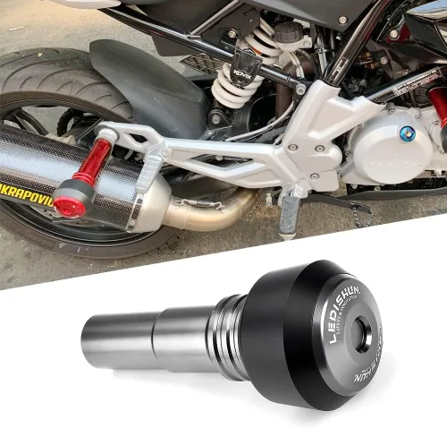 Vista 11 de Accessoires Protección contra caídas Deslizador de escape compatible con KTM DUKE 390, RC390, DUKE250, DUKE200, ADV 390, DUKE 390 250 200 (negro)
