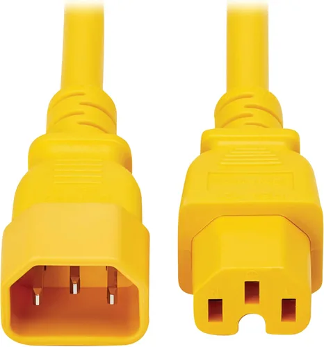 Vista 5 de Tripp Lite Cable de extensión de alimentación resistente de 6 pies, C14 a C15, 15A, 14 AWG, rojo (P018-006-ARD)