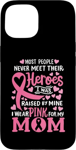 Vista 6 de Breast Cancer Awareness Wear Pink for My Mom Support Kids Case for iPhone 17