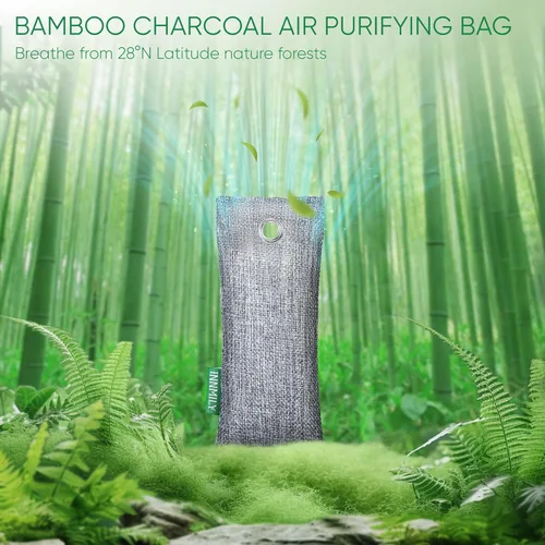 Vista 2 de Absorbedor de olores de carbón activado, paquete de 6 eliminadores de olores naturales para zapatos, bolsas purificadoras de aire de carbón