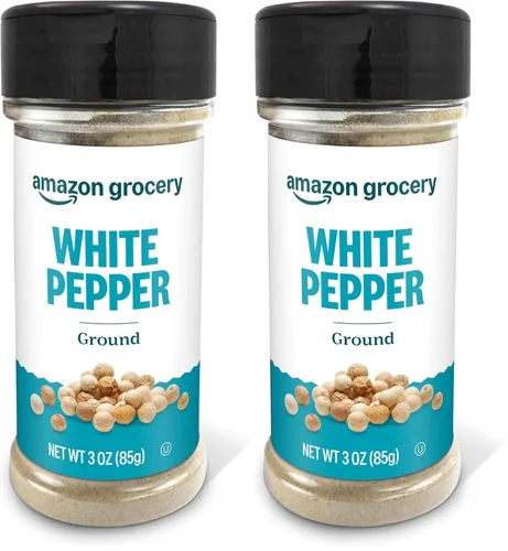 Vista 5 de Amazon Grocery, Pimienta blanca molida, 3 onzas (anteriormente Happy Belly, el embalaje puede variar)