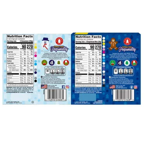 Vista 2 de Needzo Caramelos de Navidad de malvavisco recubiertos de azúcar, muñecos de nieve y pan de jengibre con forma de personaje, rellenos de calcetines