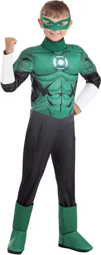 Vista 2 de Disfraz de linterna verde Deluxe para niños