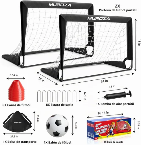 Vista 2 de Kids Soccer Goal, Soccer Goals for Backyard Set