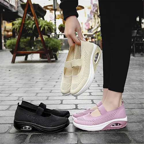 Vista 9 de EnllerviiD - Zapatos Mary Jane con hebilla para mujer, estilo tenis