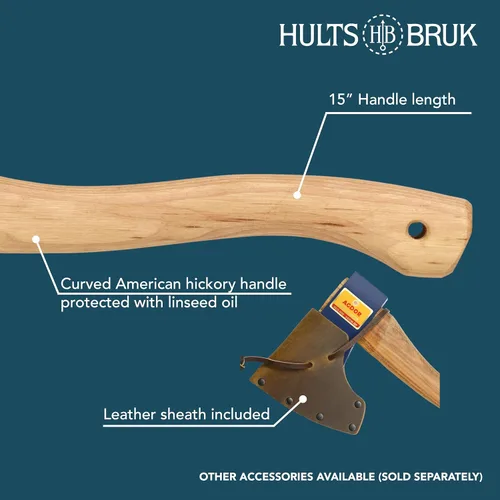 Vista 5 de Hults Bruk 840021 Agdor - Hacha de mano de 15-1.25 libras, mango de 15 pulgadas