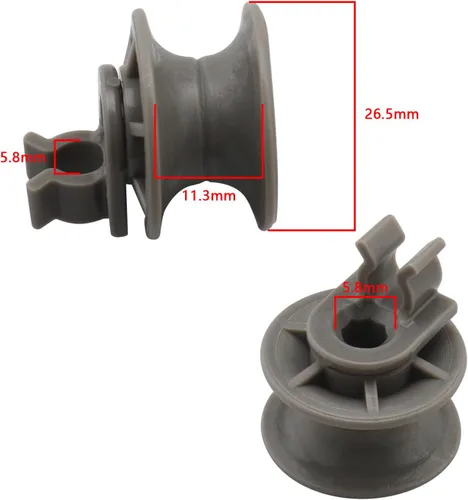 Vista 4 de Create idea Ruedas de rodillo superior para escurridor de platos 4581DD3002A compatibles con LG LDF6920BB LDF6920ST Lavavajillas Asamblea piezas