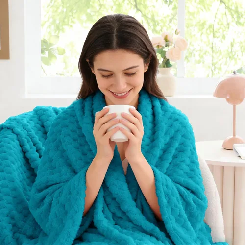Vista 171 de BEDELITE Manta de forro polar para sofá y cama, manta decorativa de jacquard 3D de almendra, súper suave y acogedora, manta mullida cálida adecuada