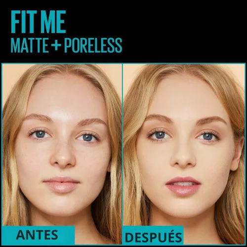Vista 6 de Maybelline New York Fit Me Matte + Poreless Base Líquida, Formato de Bolsa, 220 Natural Beige, 1.3 onzas 220 Beige natural