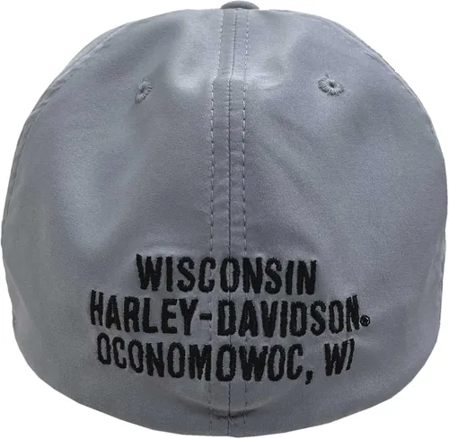 Vista 2 de Harley-Davidson Performance B&S - Gorra de béisbol elástica para hombre, color gris