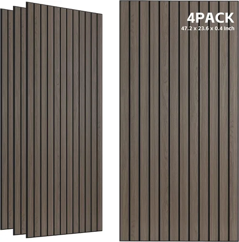 Vista 20 de TO-TH Juego de 4 paneles de pared insonorizados de 47.2 x 23.6 pulgadas con aspecto de madera, absorben el sonido, paneles acústicos grandes