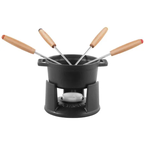 Vista 3 de STAUB Juego de mini fondue de hierro fundido, 10cm/3.94", negro