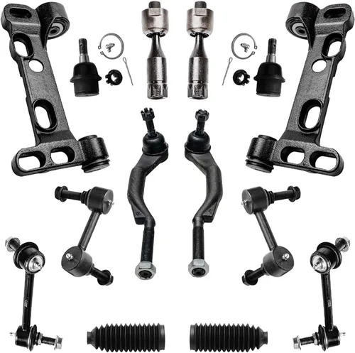 Vista 106 de Detroit Axle - Kit de suspensión frontal de 15 piezas para Jeep Grand Cherokee 99-04 1999 2000 2001 2002 2003 2004, brazos de control superior e