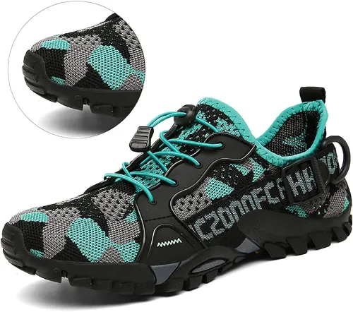 Vista 7 de TANGYUGEN Zapatos de agua para hombres y mujeres zapatos de senderismo al aire libre secado rápido zapatos de playa para viajes senderismo caminar