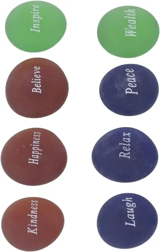 Vista 9 de 16 piedras inspiradoras, piedras zen, piedras de aliento, cristales curativos de corazón, piedras de preocupación, rocas para fiestas, piedras