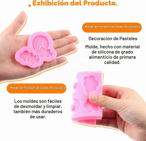 Vista 3 de Juego de 4 moldes de silicona para globos de aire caliente Rainbow Estilo a