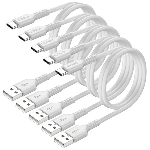 Vista 15 de Cable USB C corto de 1 pie/12 pulgadas, paquete de 5 cables USB a USB C de Negro