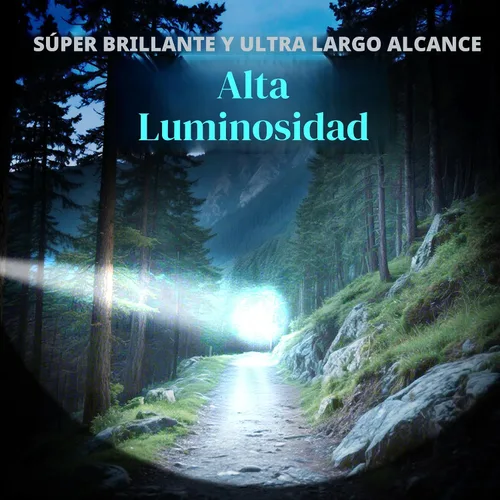 Vista 2 de Paquete de 2 linternas recargables, linterna súper brillante de alto lúmenes 9900LX, 5 modos con zoom linternas con pantalla digital LCD, potentes