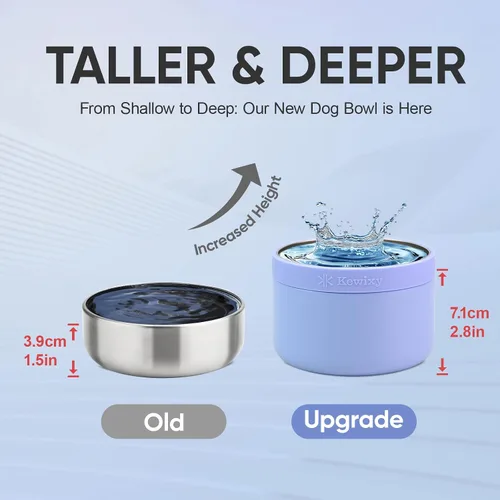 Vista 3 de KEWIXY Botella de agua aislada para perros con cuenco de viaje, regalo para amantes de los perros, dispensador de botella de agua portátil