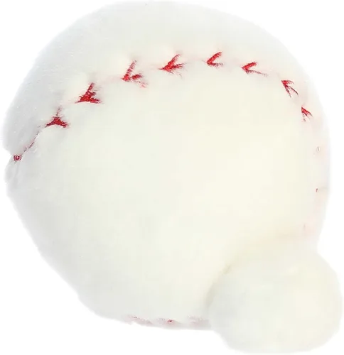 Vista 4 de Aurora® Adorable Palm Pals™ Slugger Baseball™ Animal de peluche - Tamaño bolsillo - Diversión coleccionable - Blanco 12.7 cm