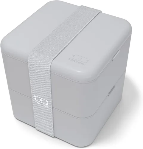 Vista 12 de monbento - Caja Bento grande MB Square Blossom con compartimentos - Lonchera a prueba de fugas para el trabajo y la preparación de comidas - Sin BPA