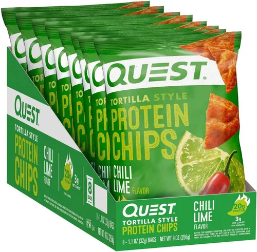 Vista 30 de Quest Nutrition Chips de proteína, barbacoa, 0.78 oz de proteína, 0.11 oz de carbohidratos netos, 130 cals, bolsa de 1.1 onzas, 1 unidad, alto