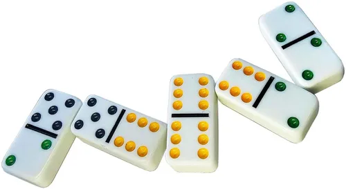 Vista 2 de OMURA Juegos Juego de dominó doble profesional de 6 Color DOT